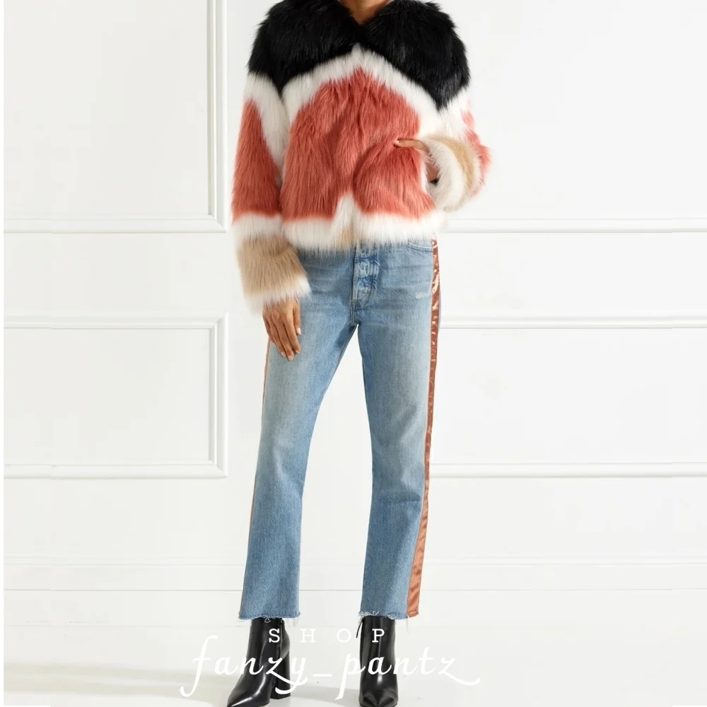 NWT AMO Denim Ribbon Loverboy Jeans 26 Cropped - Picture 4 of 12